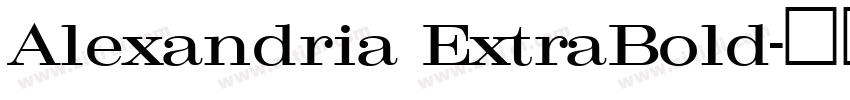 Alexandria ExtraBold字体转换